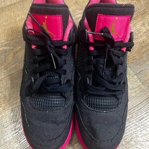 Jordan Sneakers with Black and Pink Accents